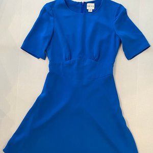 Reiss Royal Blue Shortsleeve Flare Dress sz 2
